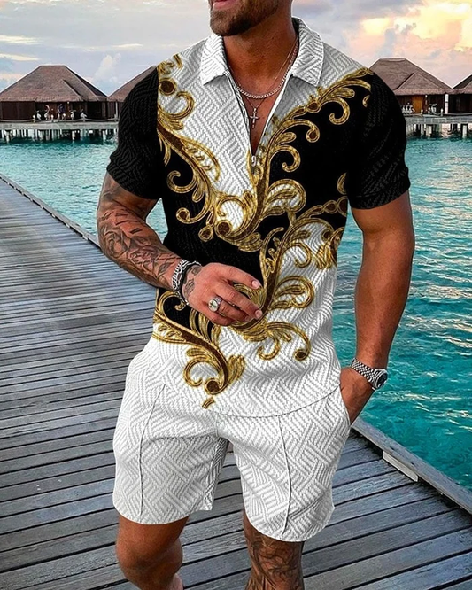 Time Traveler Polo Shirt & Shorts Co-Ord