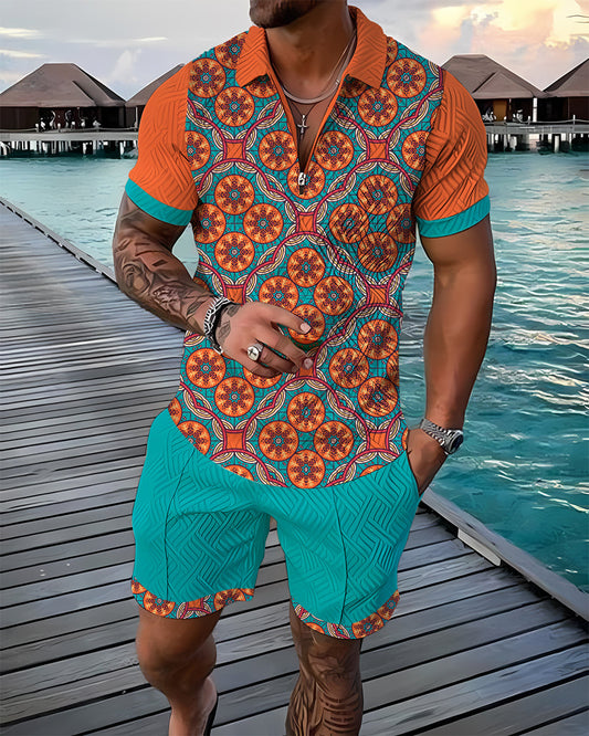 Time Traveler Polo Shirt & Shorts Co-Ord